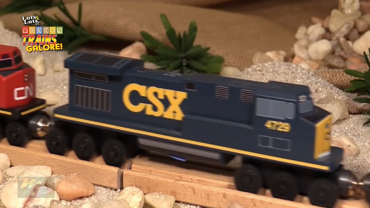 Lots of Wood toy freight trains in action | Lots of Wood Trains Galore