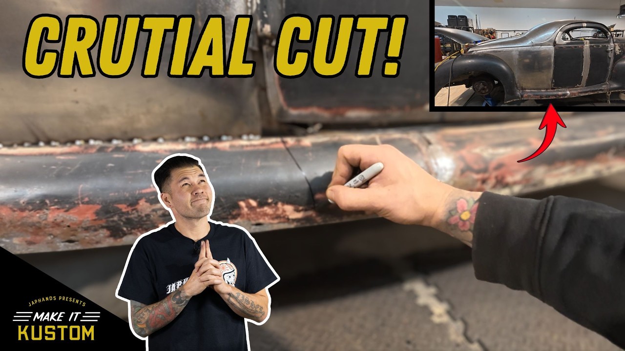 Will it Work? Cutting A Gap After Welding The Rocker & Door Bottom - 1939 Zephyr