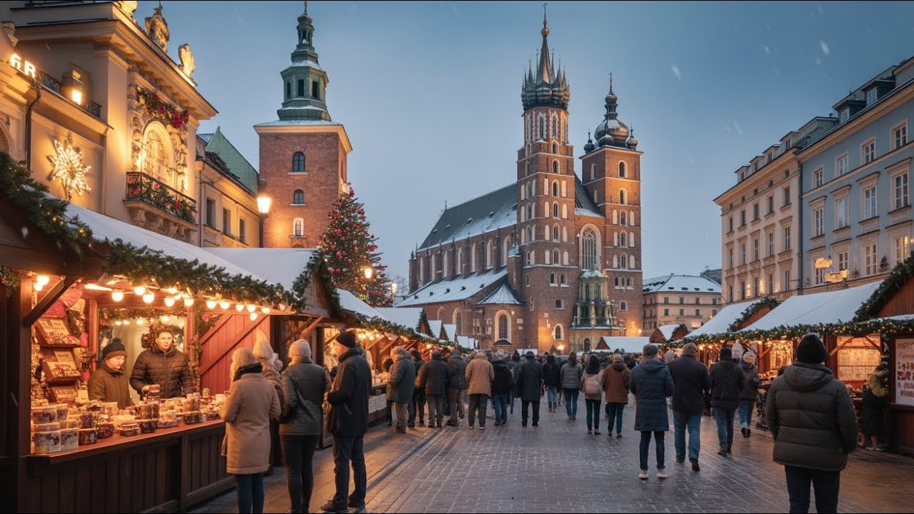 Walking ✨Through Krakow&rsquo;s Enchanting Christmas Market || Winter Wonderland In Poland🇵🇱 
