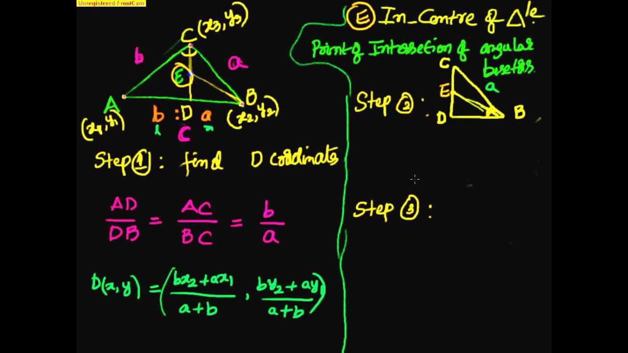 Coordinate Geometry - In-Centre - LoveTeachingMaths
