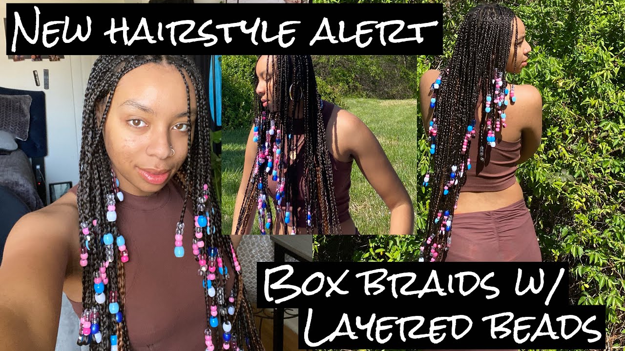 Trying a new braided style with beads! *Layered Braids with Beads*