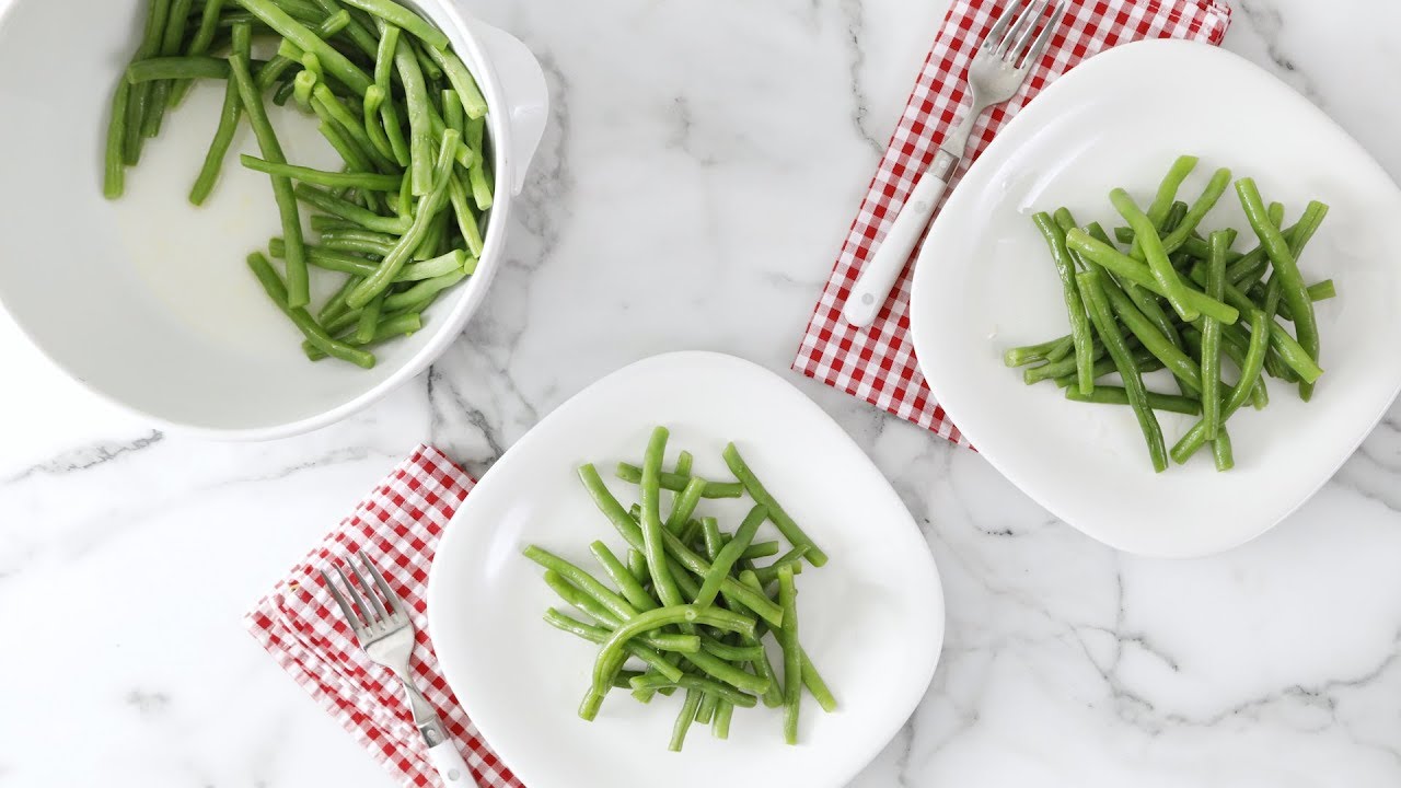 Microwave-Steamed Garlic Green Beans- Martha Stewart