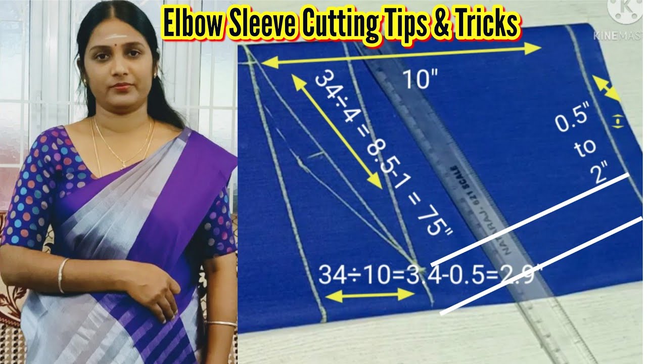 Elbow Sleeve Cutting in tamil / Elbow Sleeve Tips and Tricks / 34