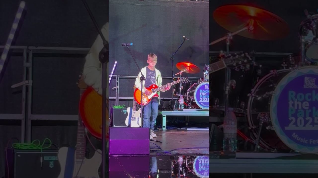 11 year old stuns crowd with Iron Maiden performance @ironmaiden #guitarkid #guitarboy 
