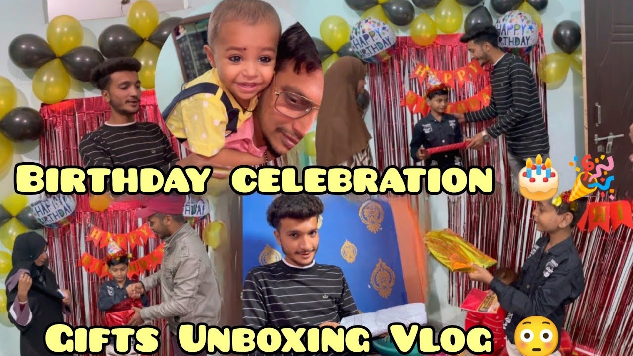 Surprise Birthday Celebration 🥳🎉 | Gifts Unboxing vlog 😱 | Mushab Vlog