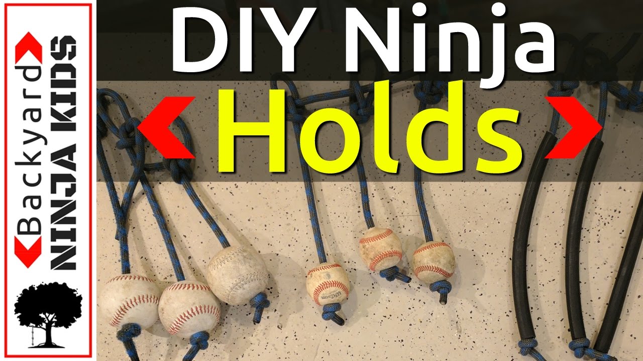 How to Make Your Own Ninja Holds! Affordable & Easy Ninja Warrior Cannonball and Nunchuck Holds