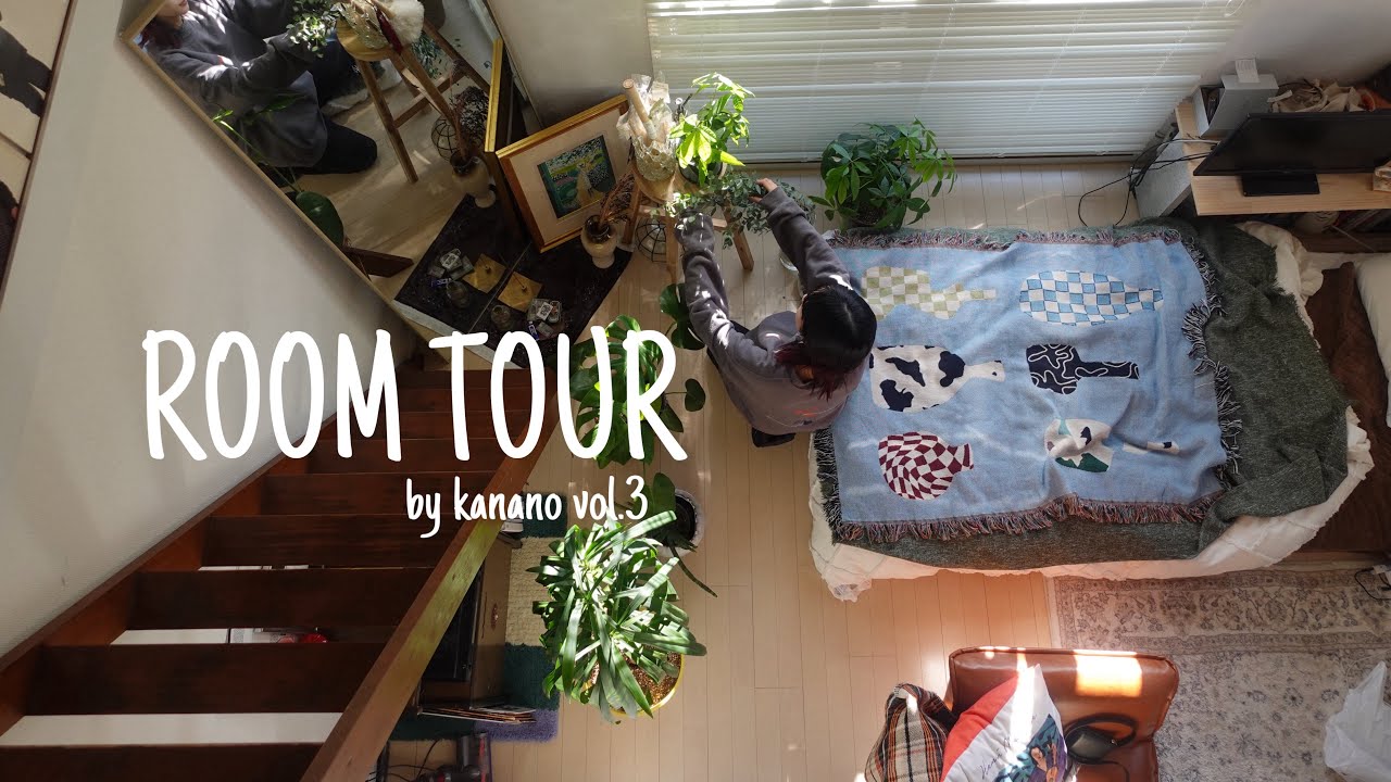 【Roomtour】 ロフト付ワンルーム9畳 / 25歳美容師　観葉植物に囲まれた暮らし　ルームツアー　インテリア紹介