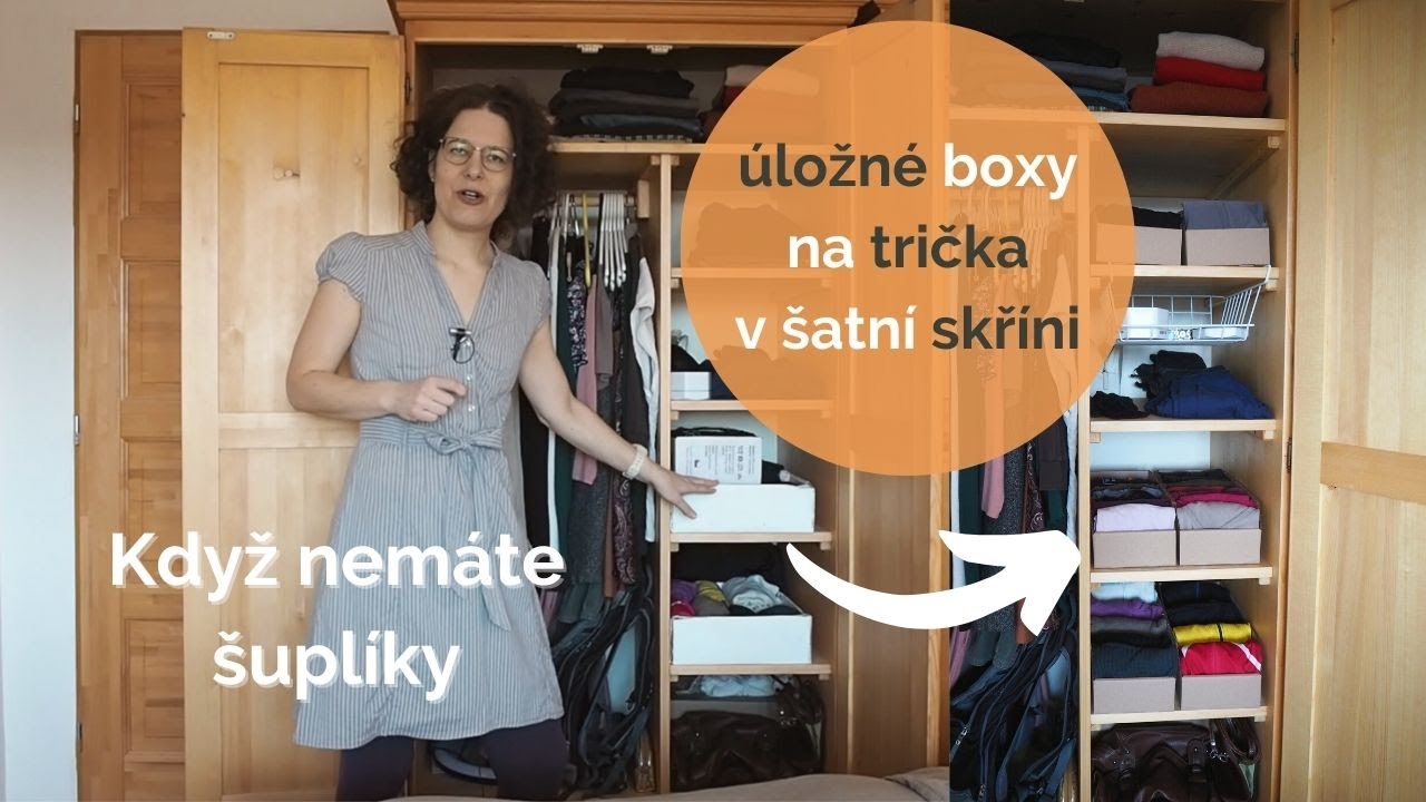 Úložné boxy na oblečení | jak jsem si vylepšila ukládání triček, úložné boxy do hluboké šatní skříně