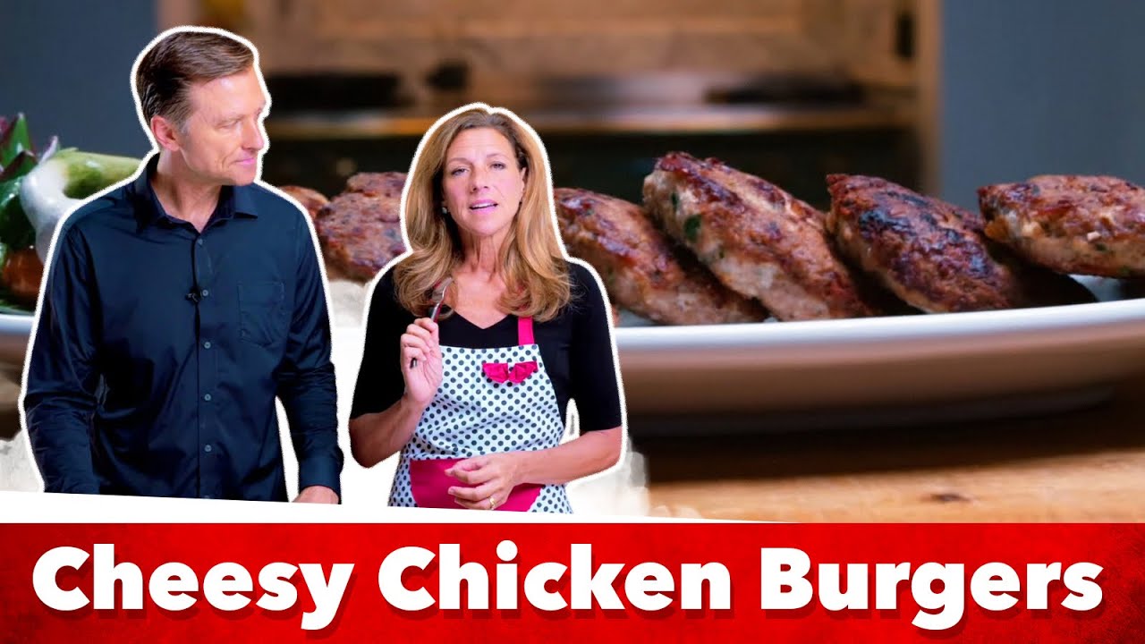 Keto Cheesy Chicken Burgers Recipe | Eric and Karen Berg