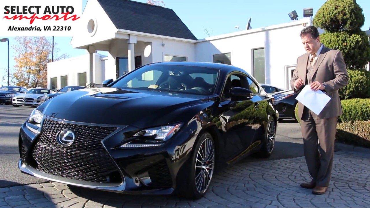2016 Lexus RC F Coupe Obsidian Black Select Auto Imports Alexandria, VA #19252A