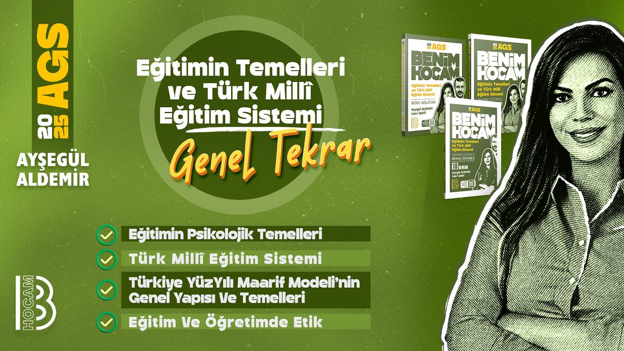 MEB-AGS / Eğitimin Temelleri ve Türk Milli Eğitim Sistemi -Tek Videoda Genel Tekrar -Ayşegül ALDEMİR