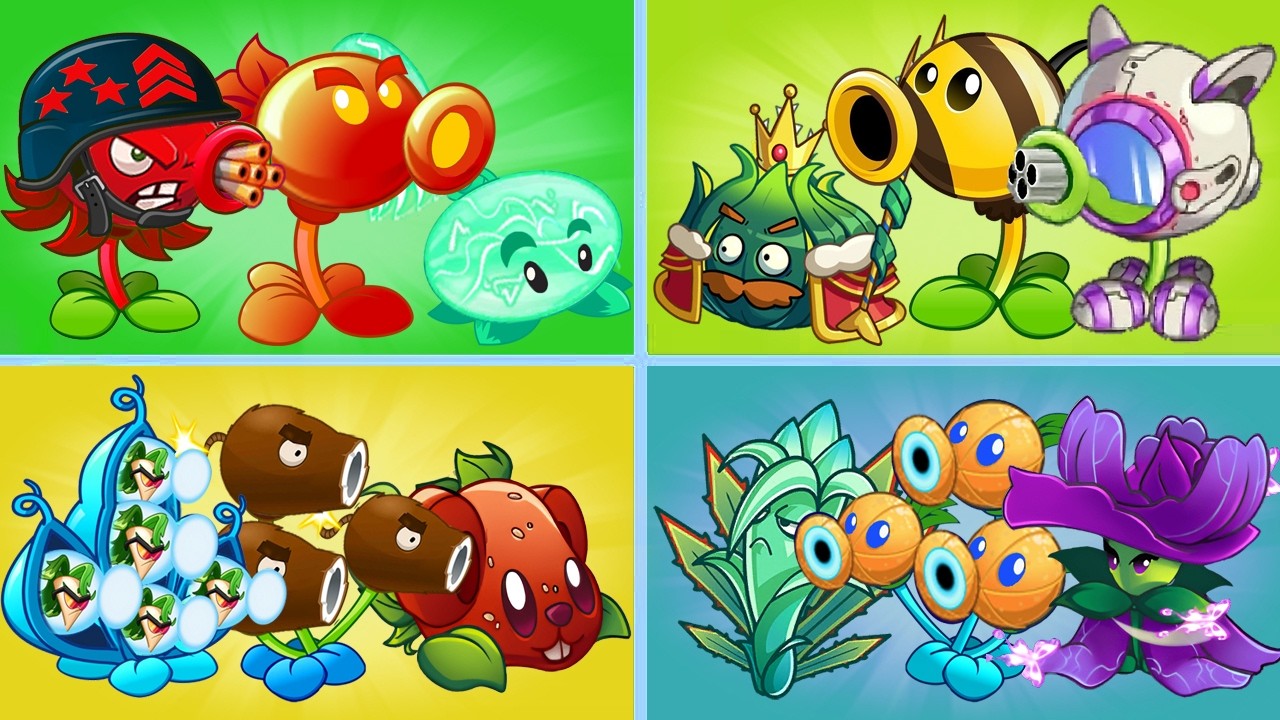PvZ 2 Challenge - Random Super Plants Max Level Power Up vs 1000 Zombies #16