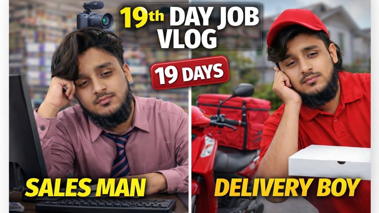 19th day job vlog and delivery boy 🥰😊☹️🤣