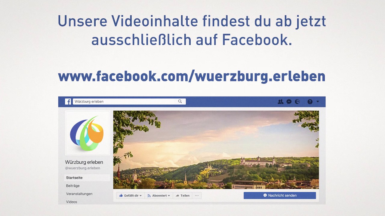 Unsere Videoinhalte findest du ab jetzt ausschlie&szlig;lich auf Facebook