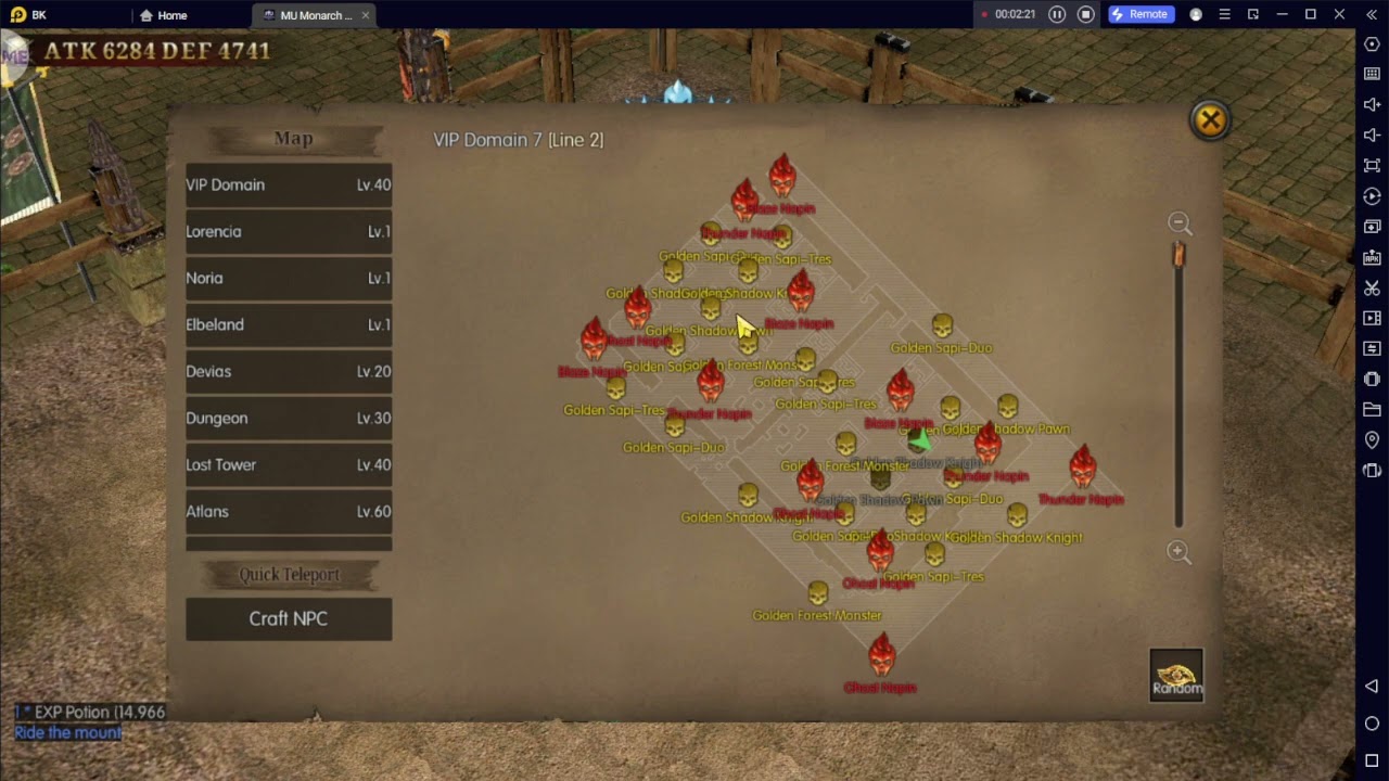 MU Monarch EZ Farming macro guide