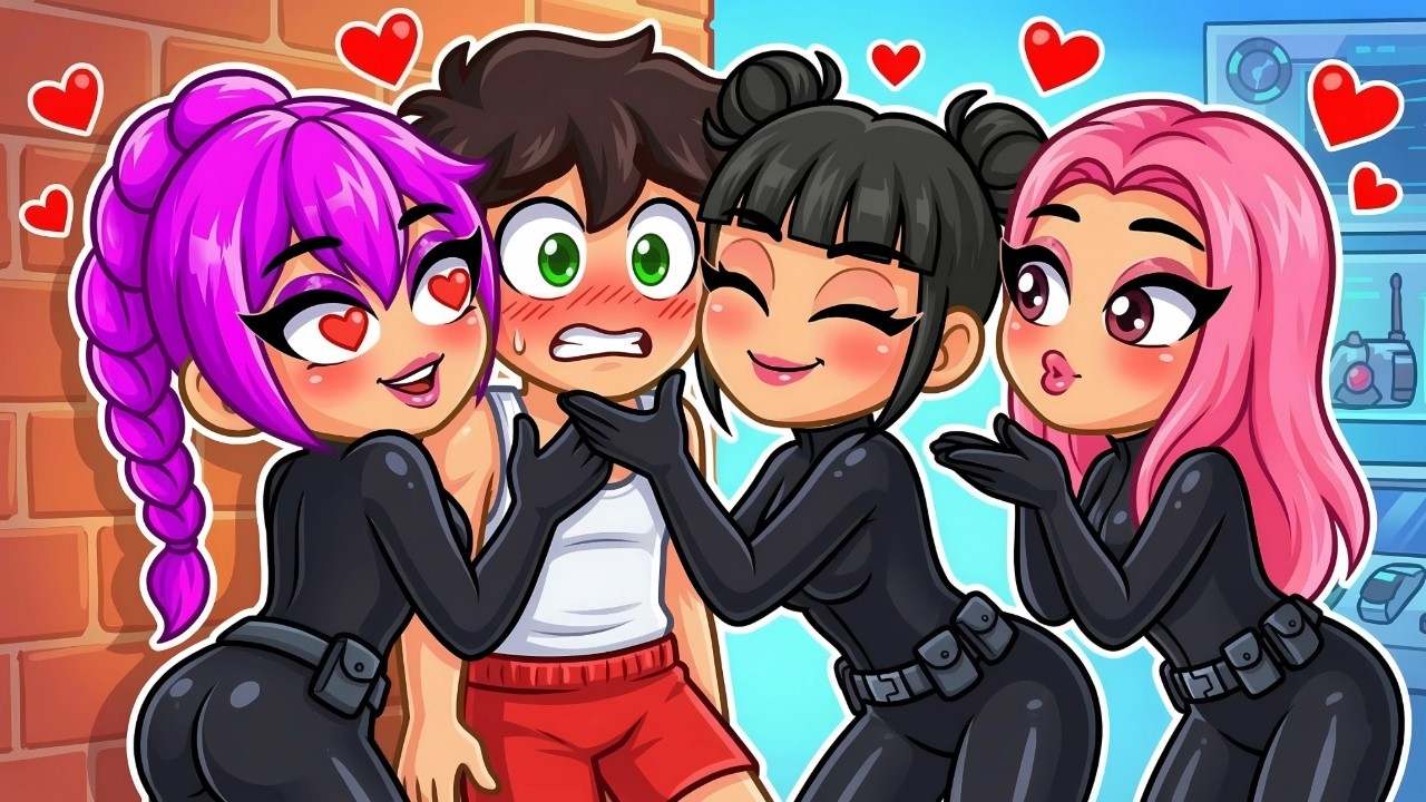 SPY HUNTRIX GIRLS have a CRUSH on MAWIE in Roblox Snapchat...