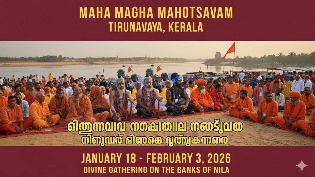 കൊച്ചു കാശി ആക്കി മാറ്റിയ കേരളത്തിലെ മഹാമാഘ മഹോത്സവംനിളആരതിനമുക്ക് കാണണ്ടേഎന്നാൽവരൂകണ്ടില്ലെങ്കിൽ 