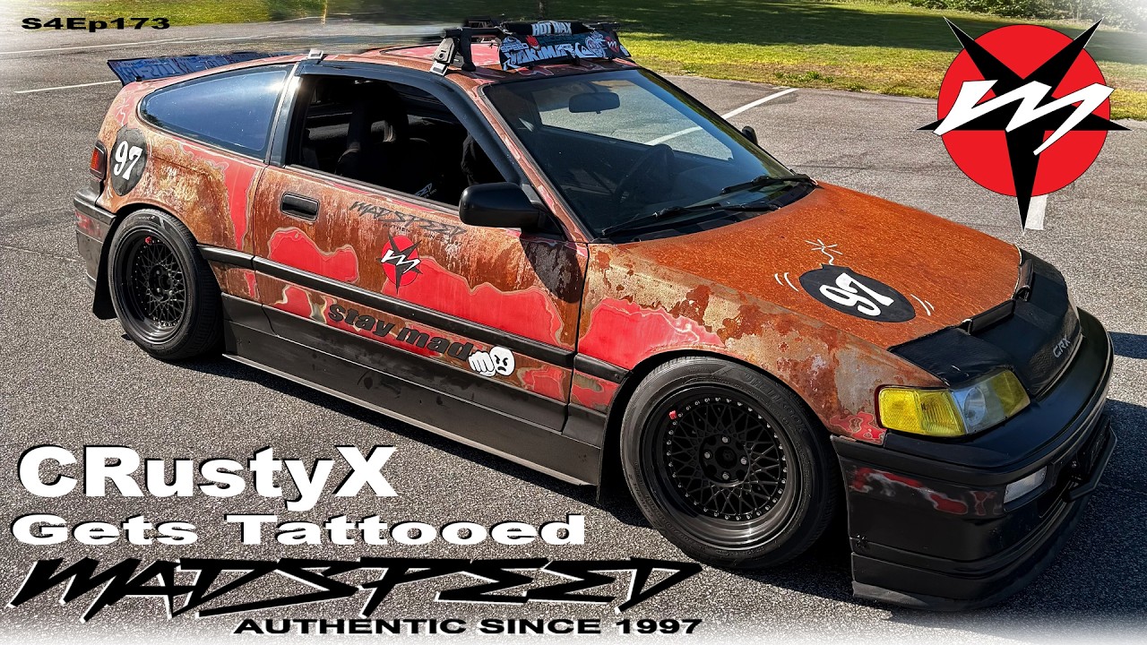 &laquo;CRustyX&raquo; получает &laquo;тату&raquo;: Honda CRX Si 1988 в стиле рэт-род &mdash; Madspeed, 4 сезон, 173 серия