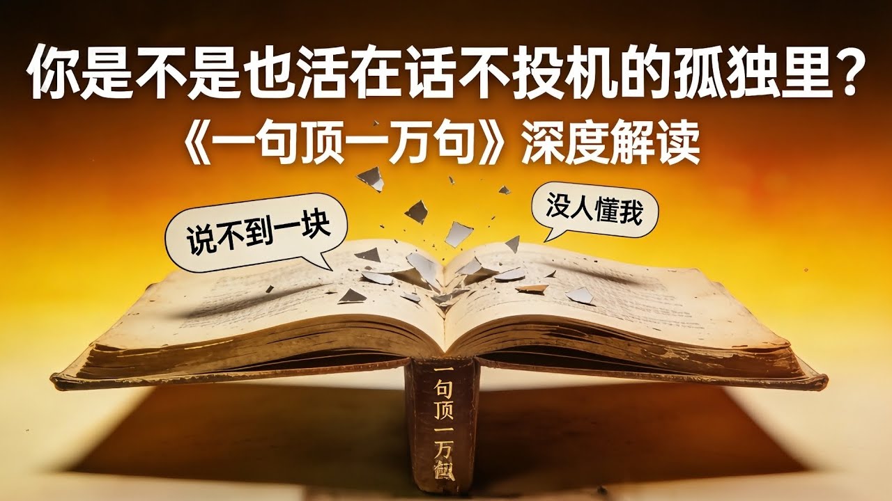 读透《一句顶一万句》，扒透成年人的孤独与懂得，一句就戳中心底事✨