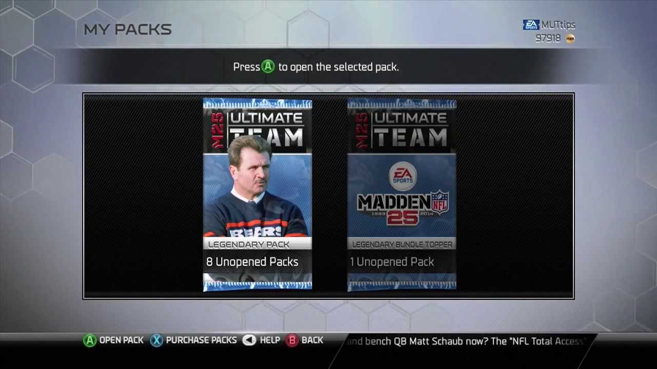 MUTtips 14 Pack Legendary Bundle Opening | #Madden25