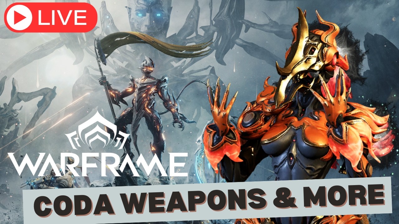 LIVE! Coda Weapon Farming & More - MR27 - Warframe