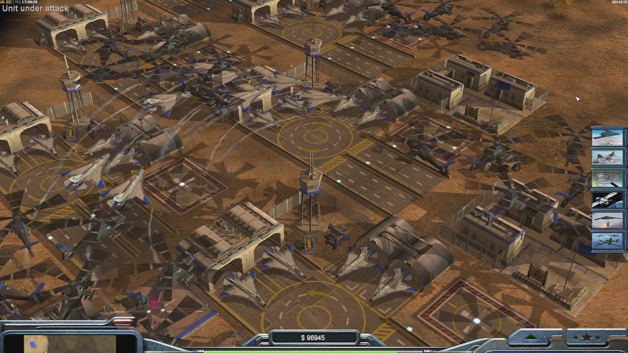 ВВС США - Command & Conquer Generals Zero Hour - 1 против 7, сложный геймплей