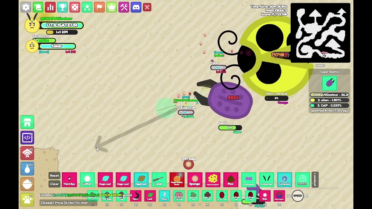 Ultra Yggdrasil from Omega Shiny Ladybug - zorr.pro (florr clones)