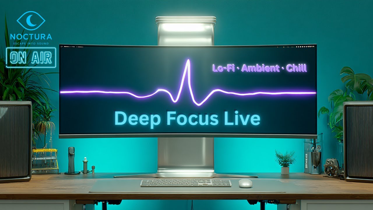 Deep Focus Live Mix – Lo-Fi · Ambient · Chill Beats for Work & Study | NOCTURA 24/7