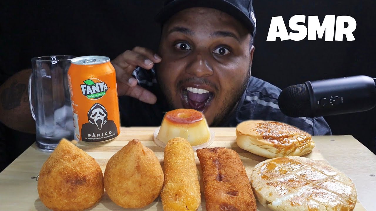 DEVORANDO VÁRIOS SALGADOS DE PADARIA 😋😋😋 | ASMR EATING SOUNDS