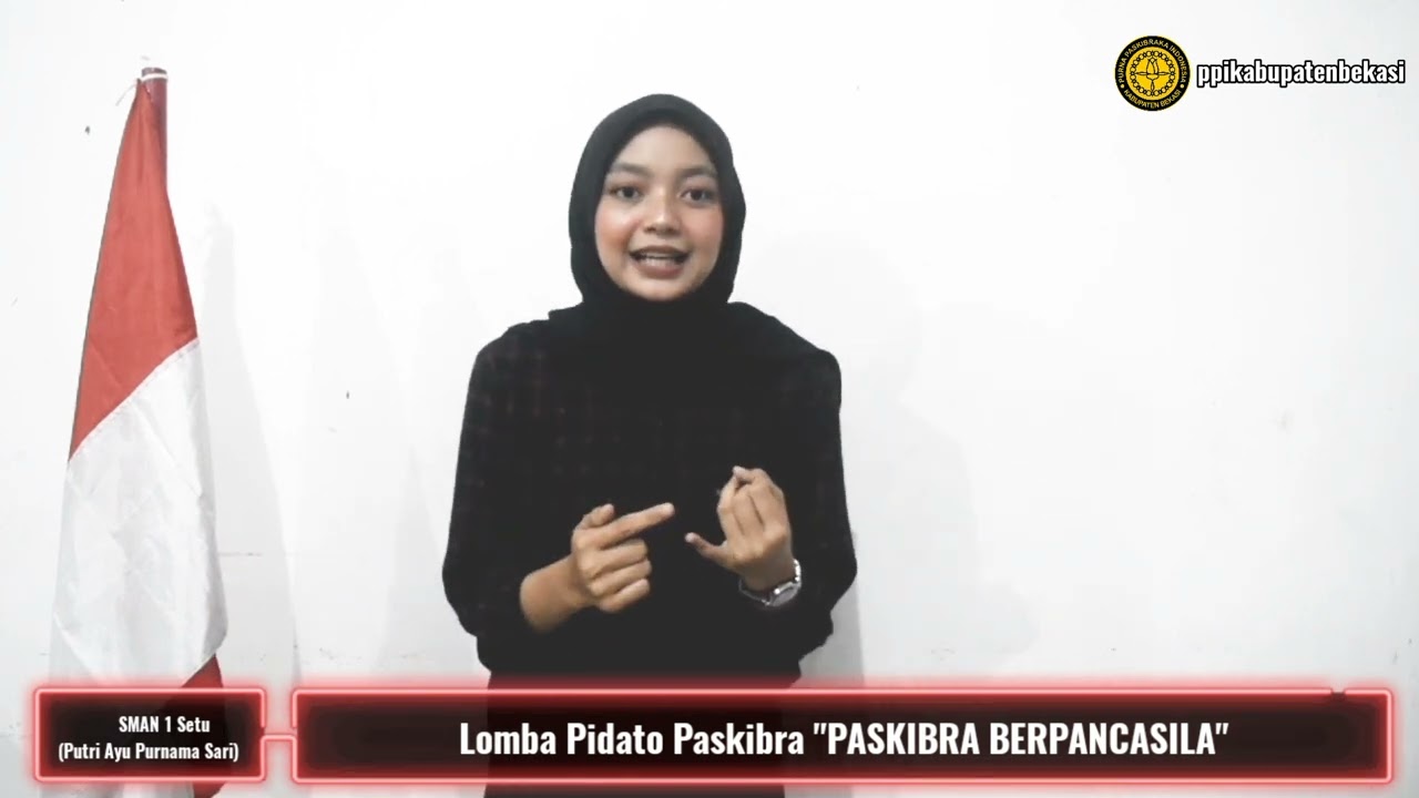 Putri Ayu Purnama Sari SMAN 1 Setu | Lomba Pidato Paskibra 