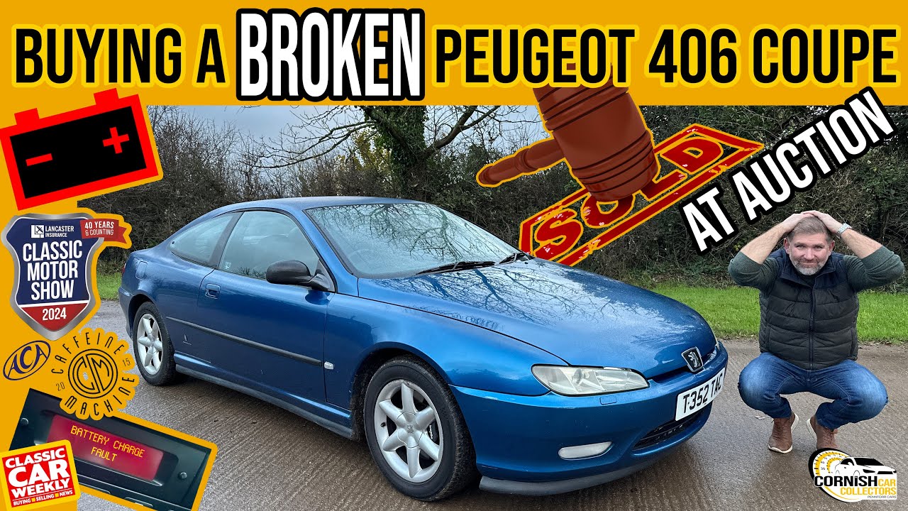 Collecting a BROKEN Peugeot 406 Coupe V6 from a Classic Car Auction... will I get home and fix it?
