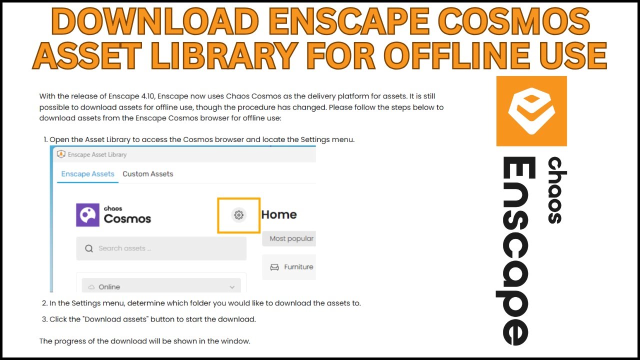 DOWNLOAD ENSCAPE COSMOS ASSET LIBRARY FOR OFFLINE USE
