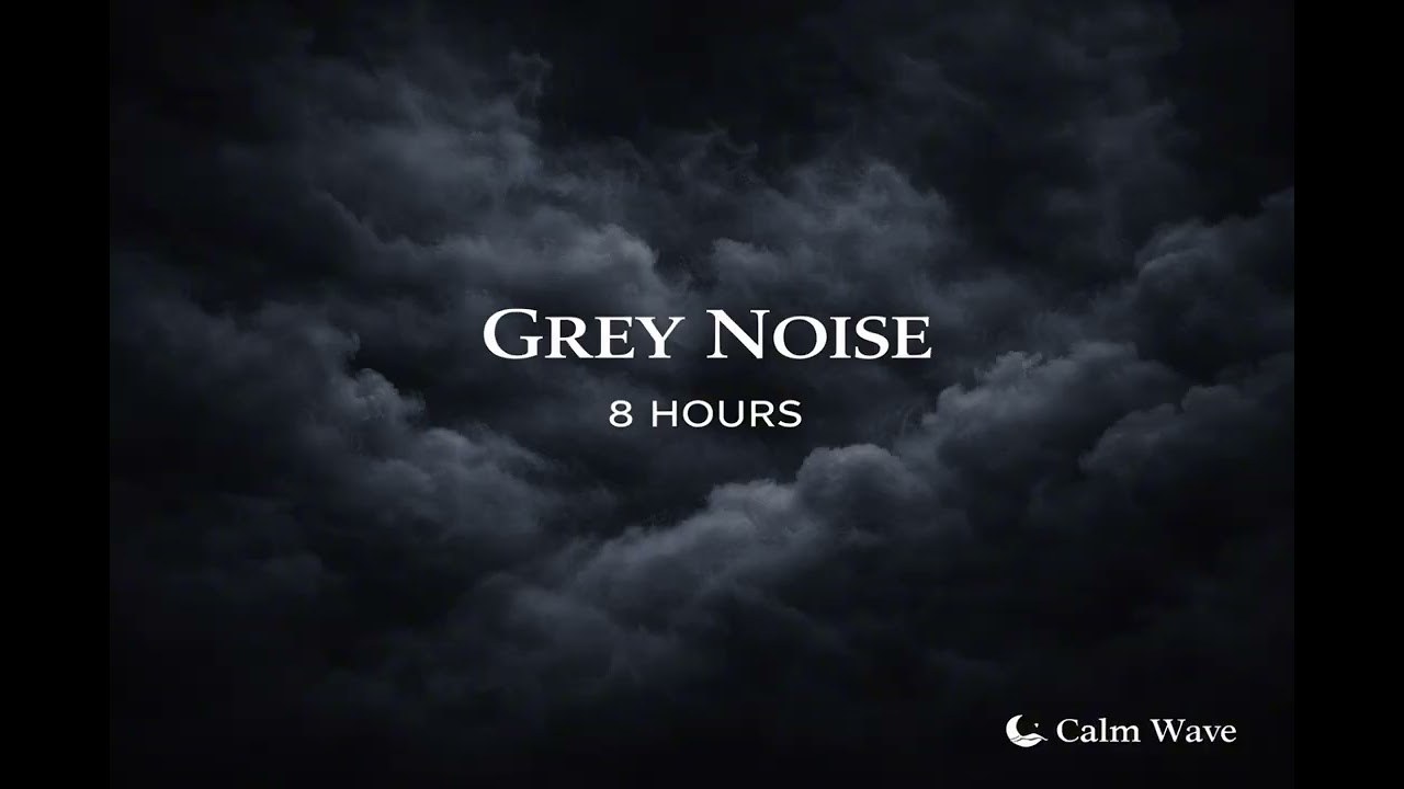 Grey Noise for Focus, ADHD & Studying | 8 Hours | Black Screen