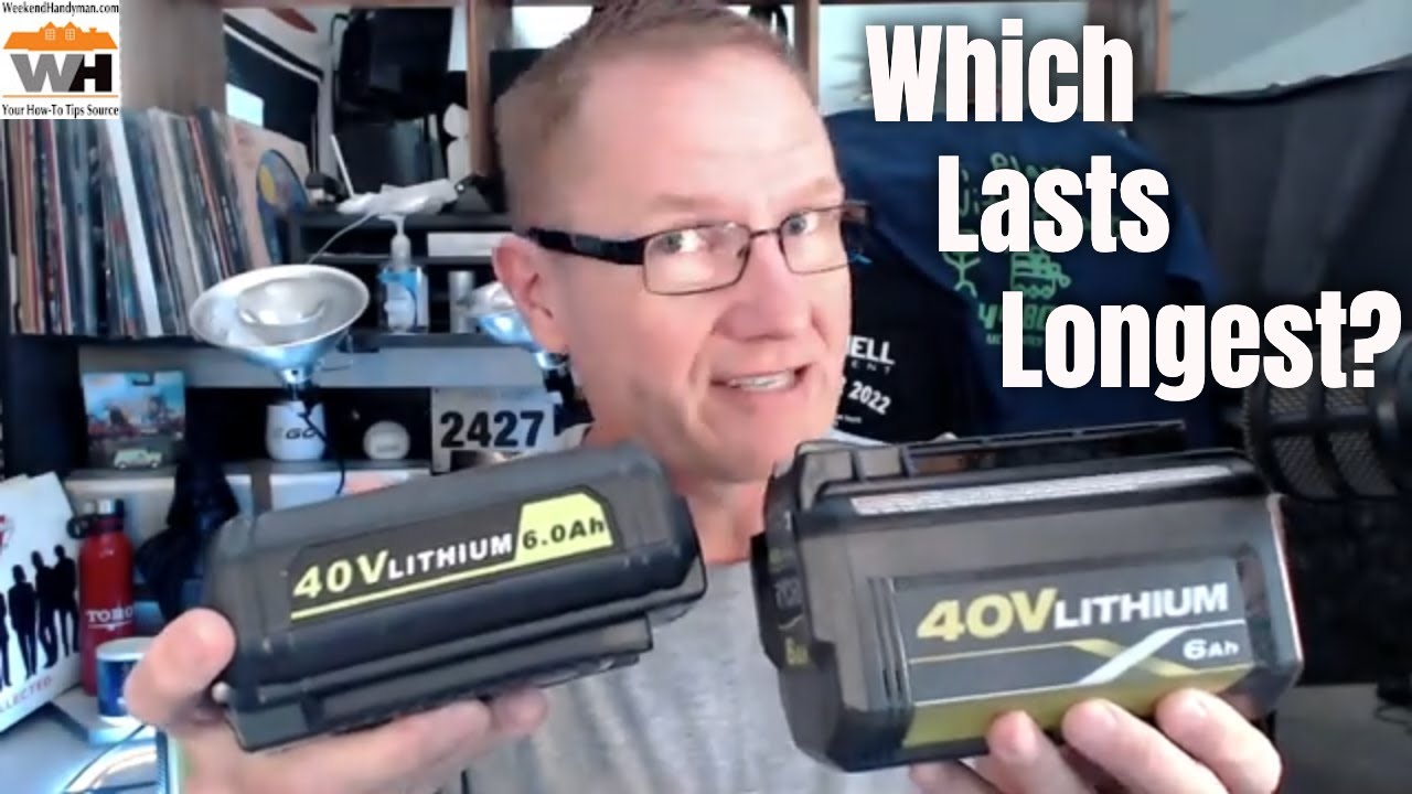 Сравнение аккумулятора Ryobi 40 В 6 А·ч с совместимой версией на Amazon #RyobiTools @RYOBITOOLSUSA