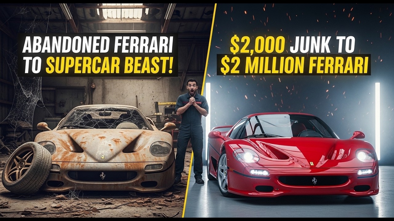 Abandoned Ferrari F50 Restoration – From Rusty Junk to $2M Supercar Beast!