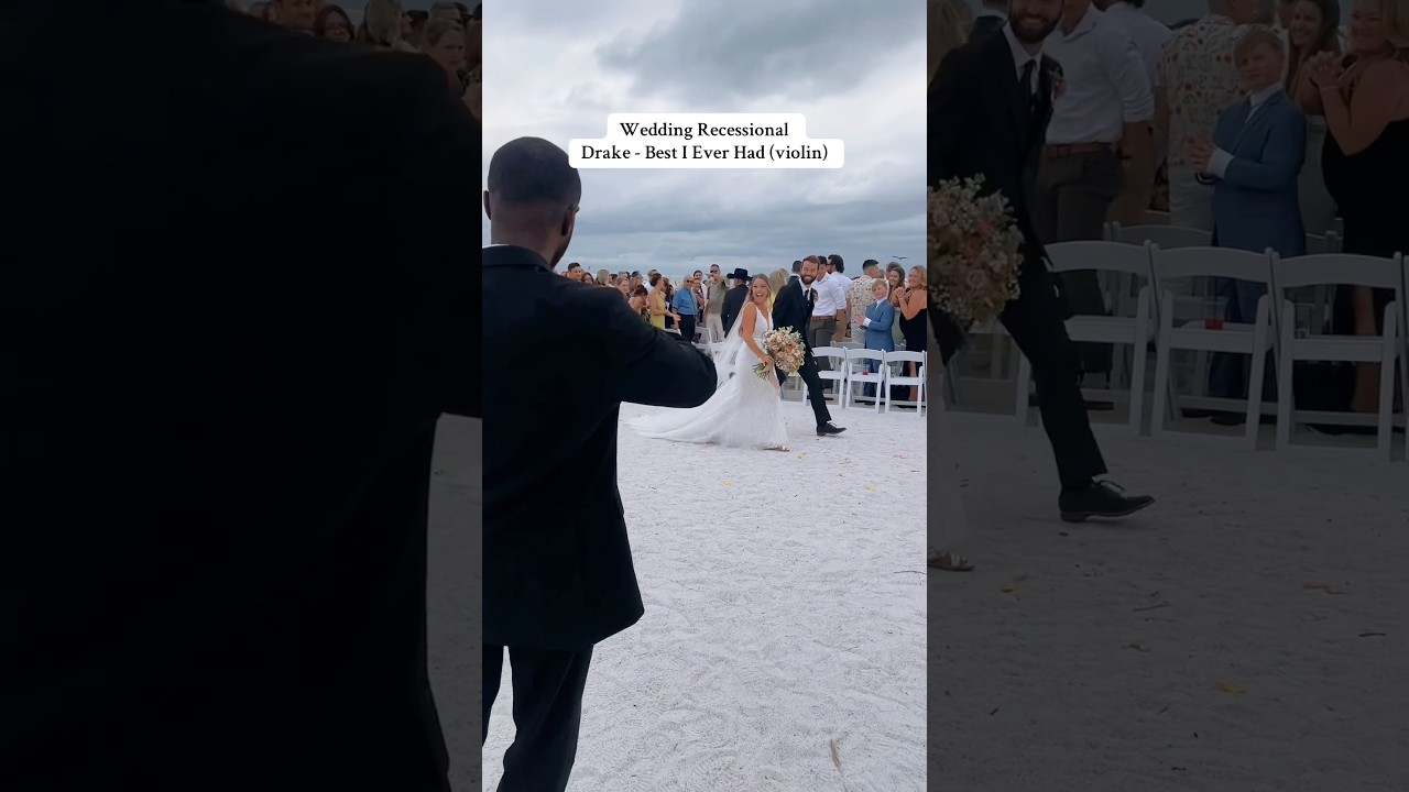 Violinist plays Drake - Best I Ever Had for wedding couple exit