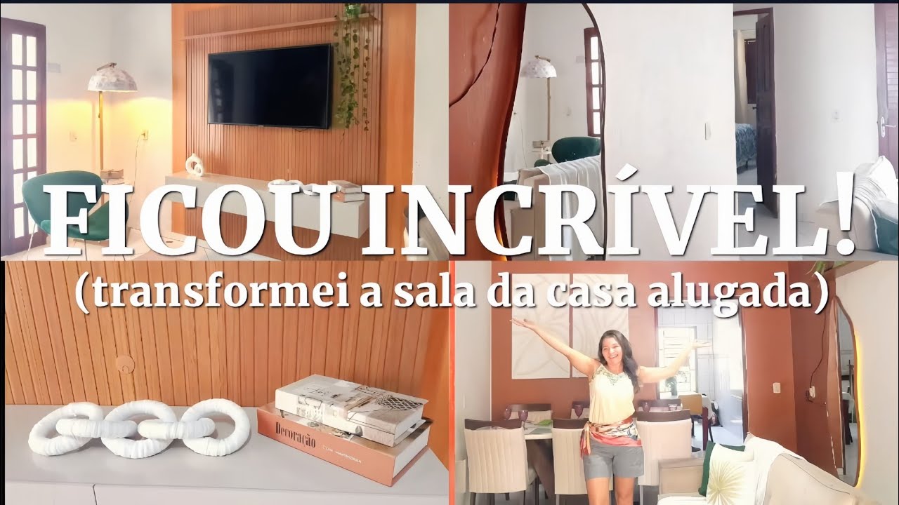 Que lindo que ficou! Transformei e decorei a sala da minha casa alugada.😍