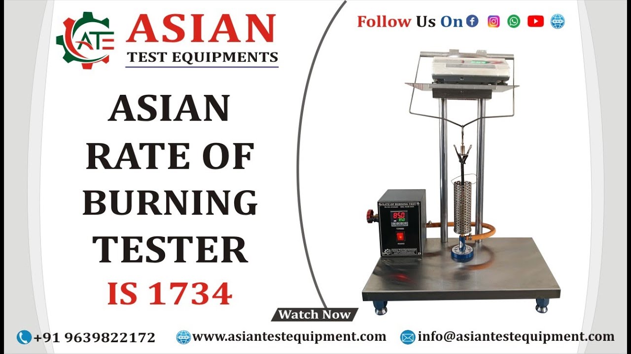 Rate of Burning Test IS 1734| Asian Rate of Burning Tester| IS 1734 Rate of Burning Test of Plywood|