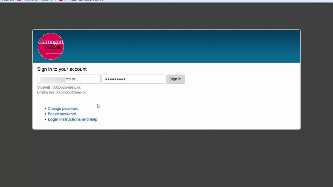 Moodle Log In