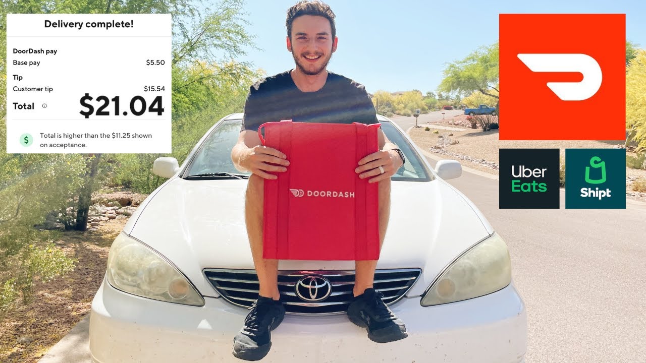 DoorDash &mdash; сколько я заработал за 4 часа (приложение Uber Eats, доставка)