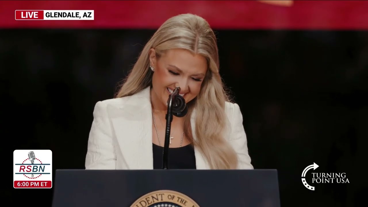WATCH: Mrs. Erika Kirk Speaks at Turning Point USA's Charlie Kirk Memorial - 9/21/25