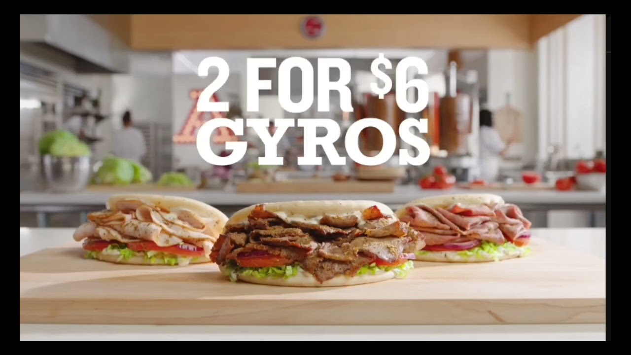 Arby's 2 for $6 gyro commercial dub