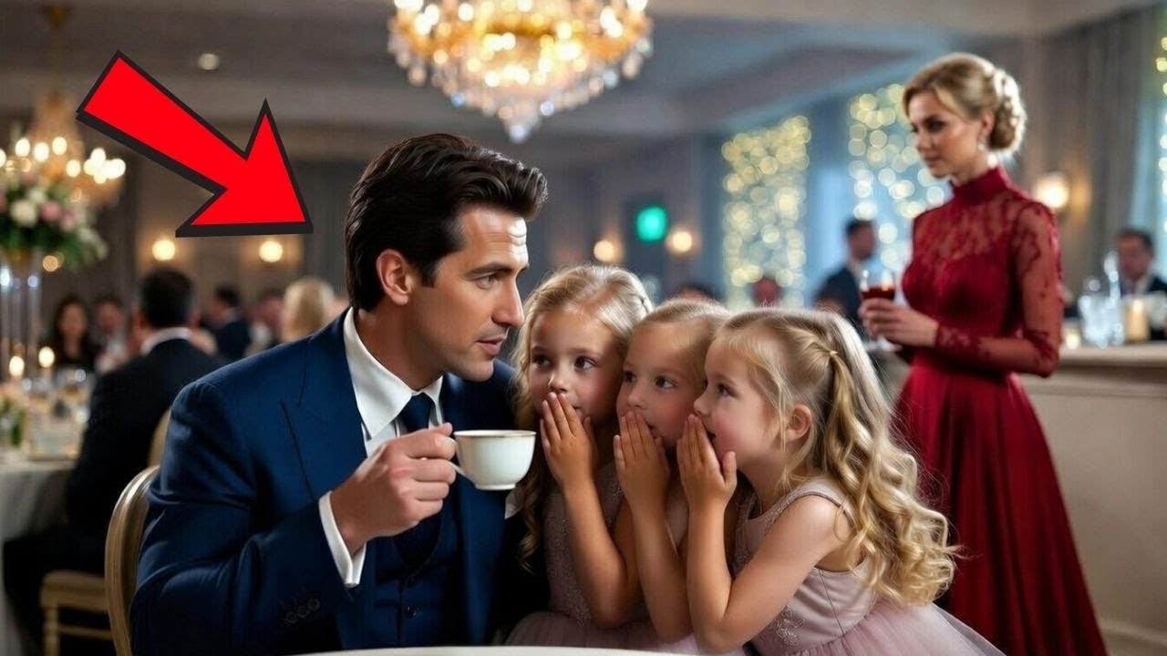 Ein Single-Vater trinkt allein Tee… bis Drillinge flüstern: „Tu so, als wärst du unser Papa“