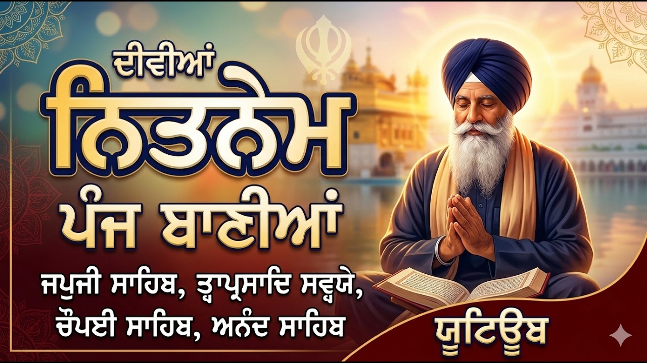 Morning Nitnem Full Path: Japji Sahib, Chaupai Sahib, Anand Sahib | Seva Te Simran | Bhai Sukhvinder
