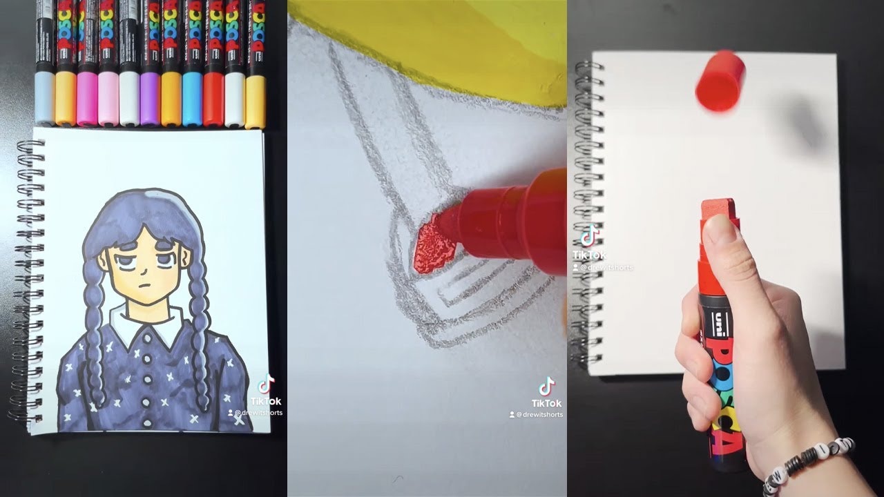 Posca Marker Tik Tok Art compilation! Super Satisfying!