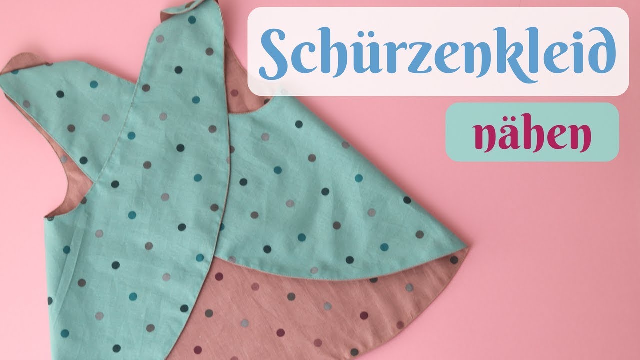 Schürzenkleid / Wickelkleid nähen mit kostenlosem Schnittmuster - Nähanleitung für Anfänger