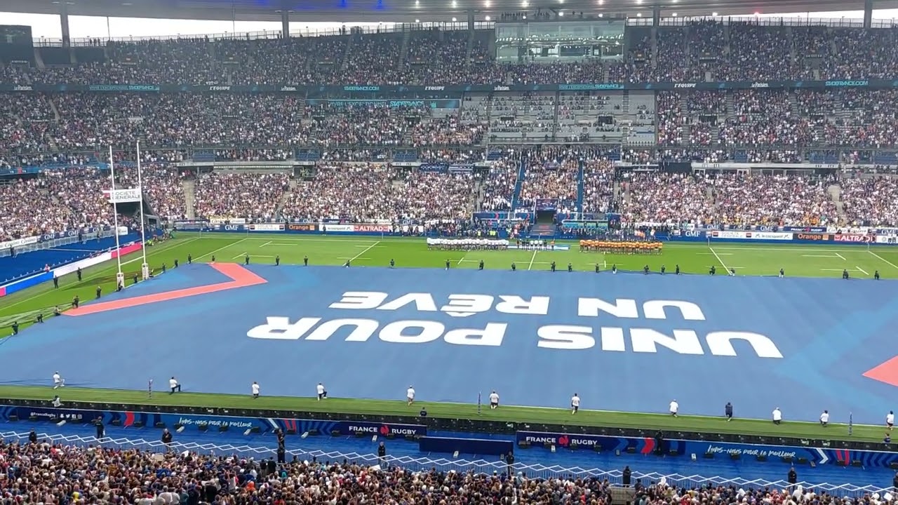 LA MARSEILLAISE. Stade de France. Rugby. France Australie. 27 août 2023.