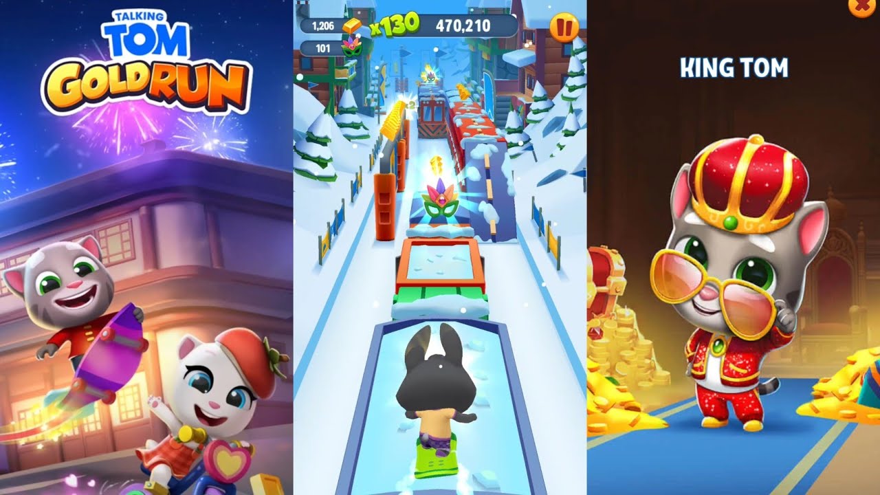 Talking Angela vs Talking Becca | Talking Tom gold Run |