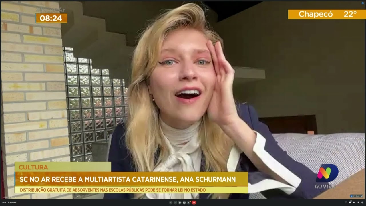 SC no Ar recebe a multiartista catarinense, Ana Schurmann