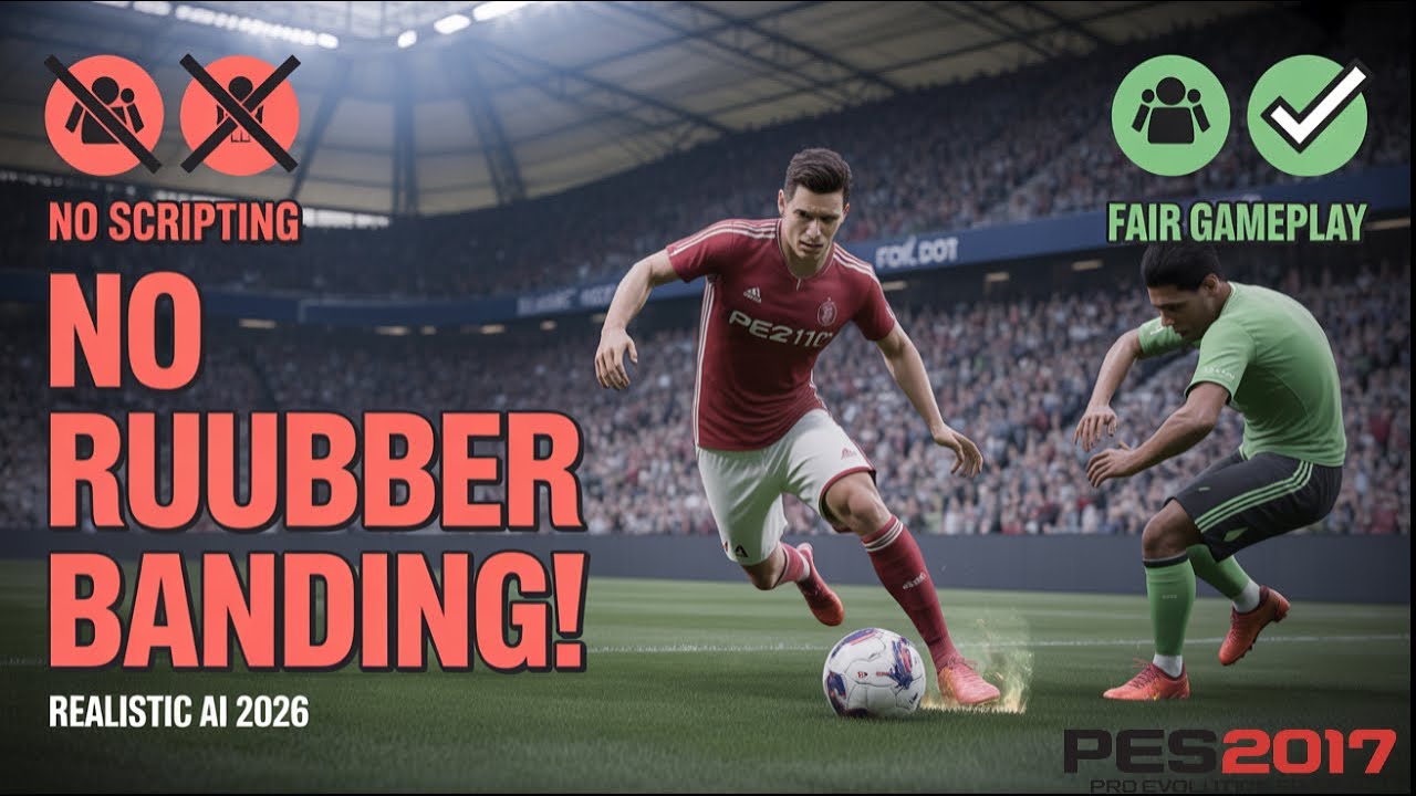 PES 2017 New Gameplay 2026 Mod 🔥 No Scripting | No Rubber Banding | Fair AI Gameplay